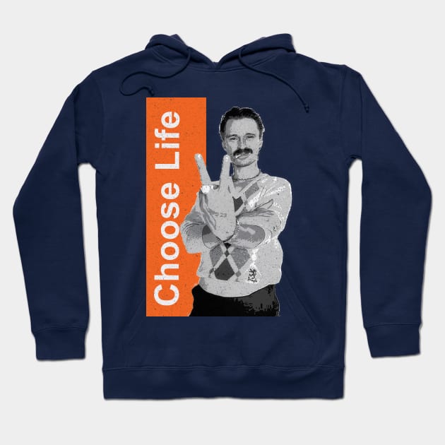 Trainspotting Begbie Choose Life Hoodie by LittleBoxOfLyrics